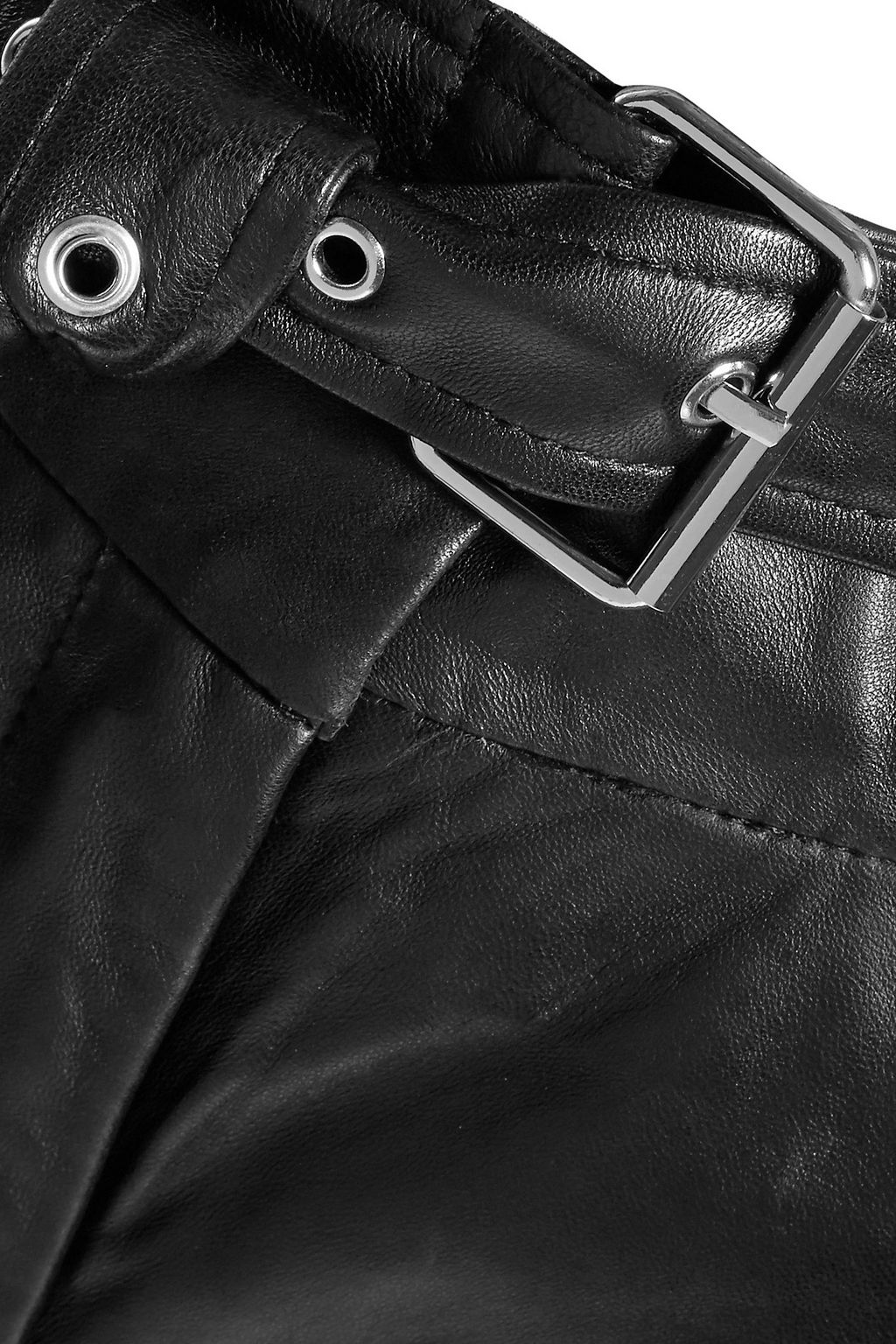IRO Rifra belted leather straight-leg pants