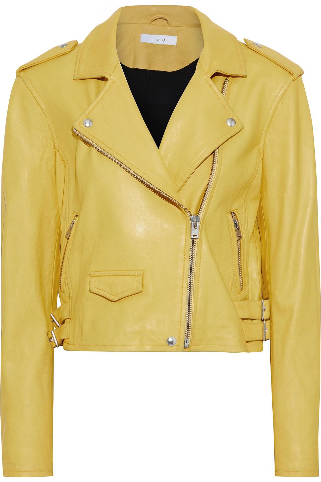 michael kors yellow leather jacket