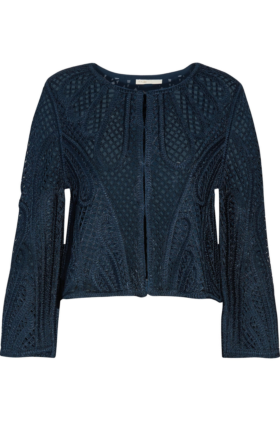 maje - macramé jacket - blue - fr 38