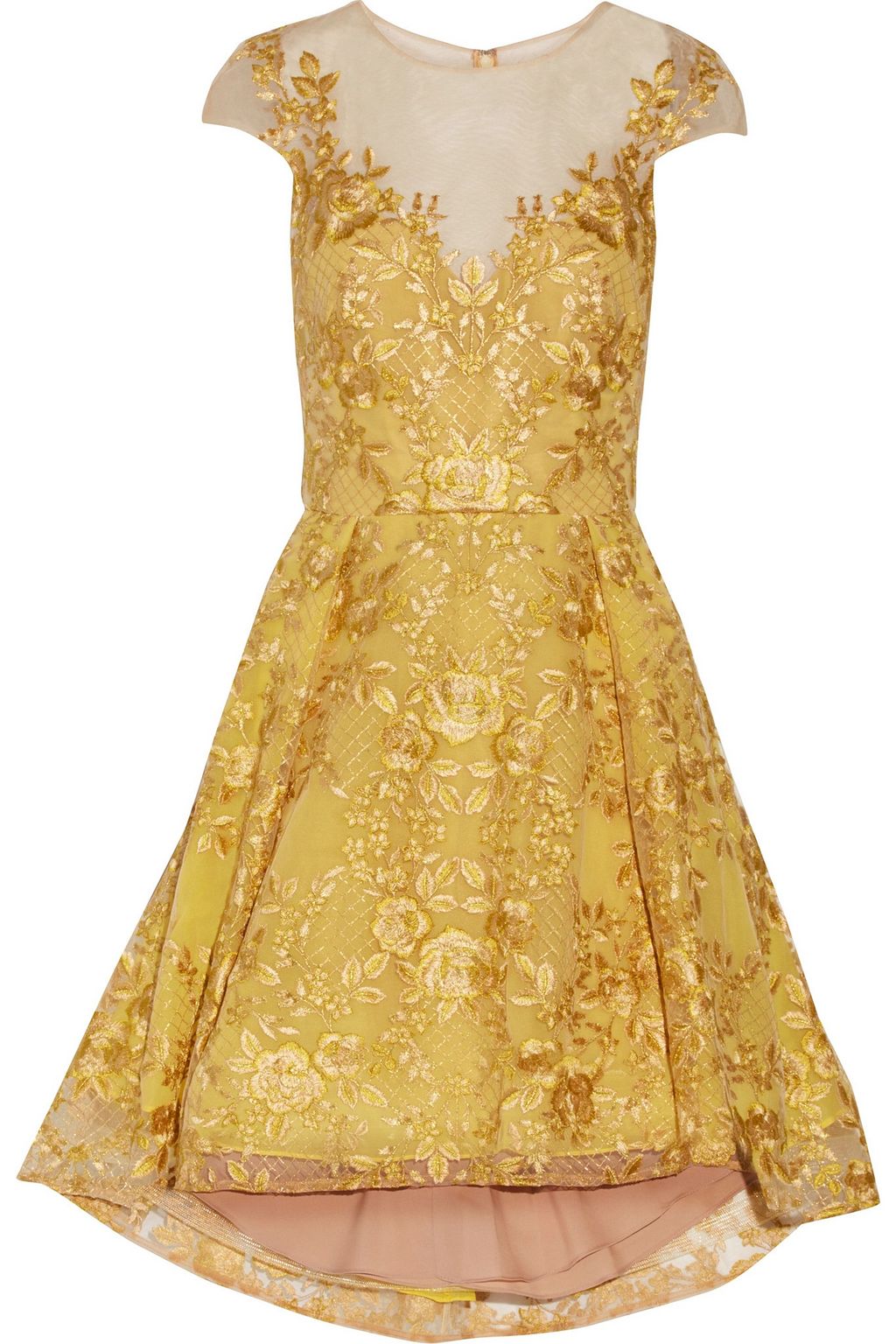 marchesa notte yellow dress