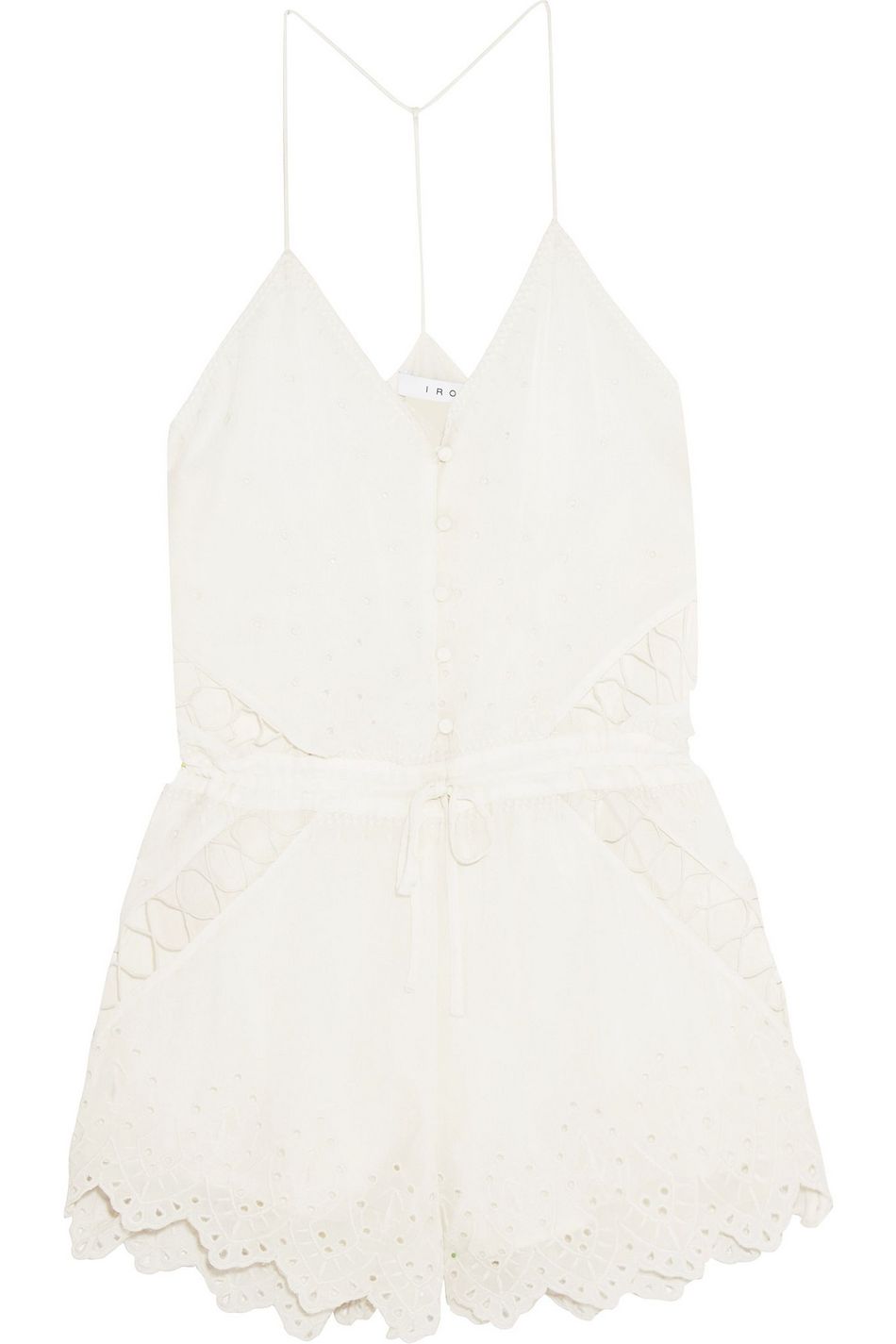 white chiffon playsuit