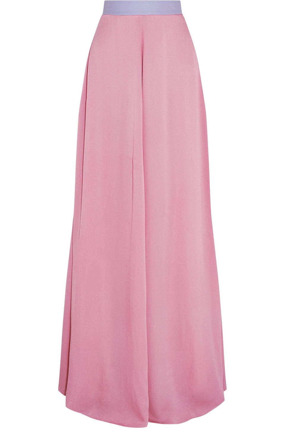 Roksanda Satie Hammered Silk-blend Maxi Skirt In Pink