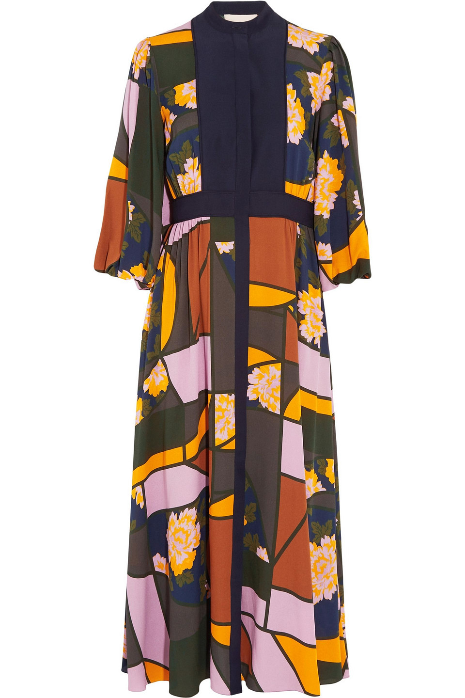 roksanda - gallen printed silk-chiffon maxi dress - multicolor - uk/au 10