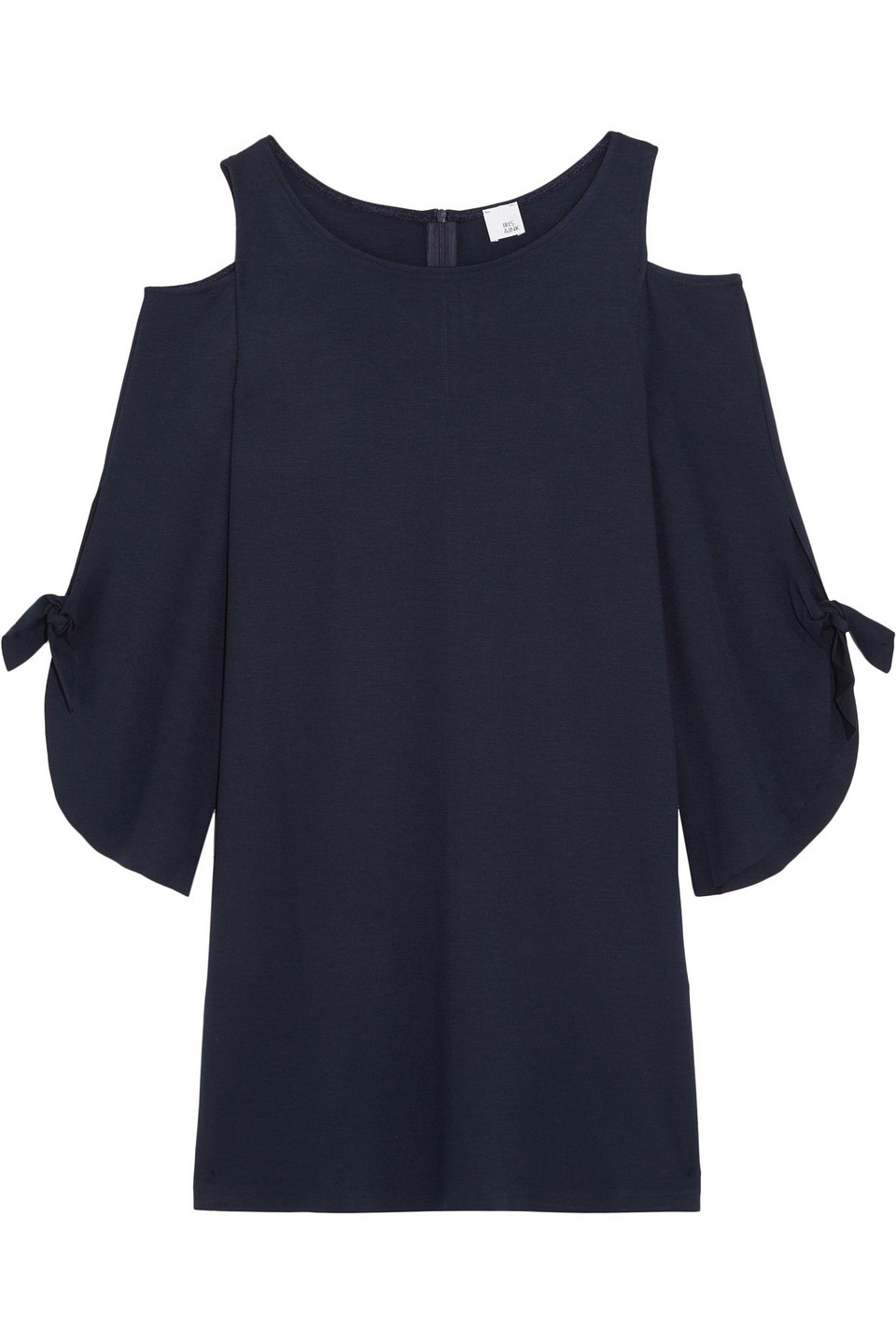 iris & ink - amelia cold-shoulder stretch-jersey dress - blue - uk 4