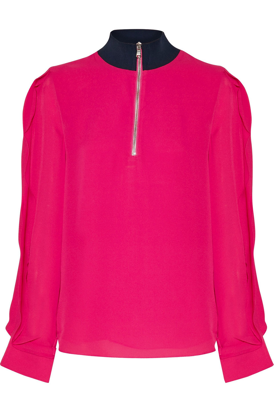 3.1 phillip lim - silk crepe de chine blouse - pink - us 2