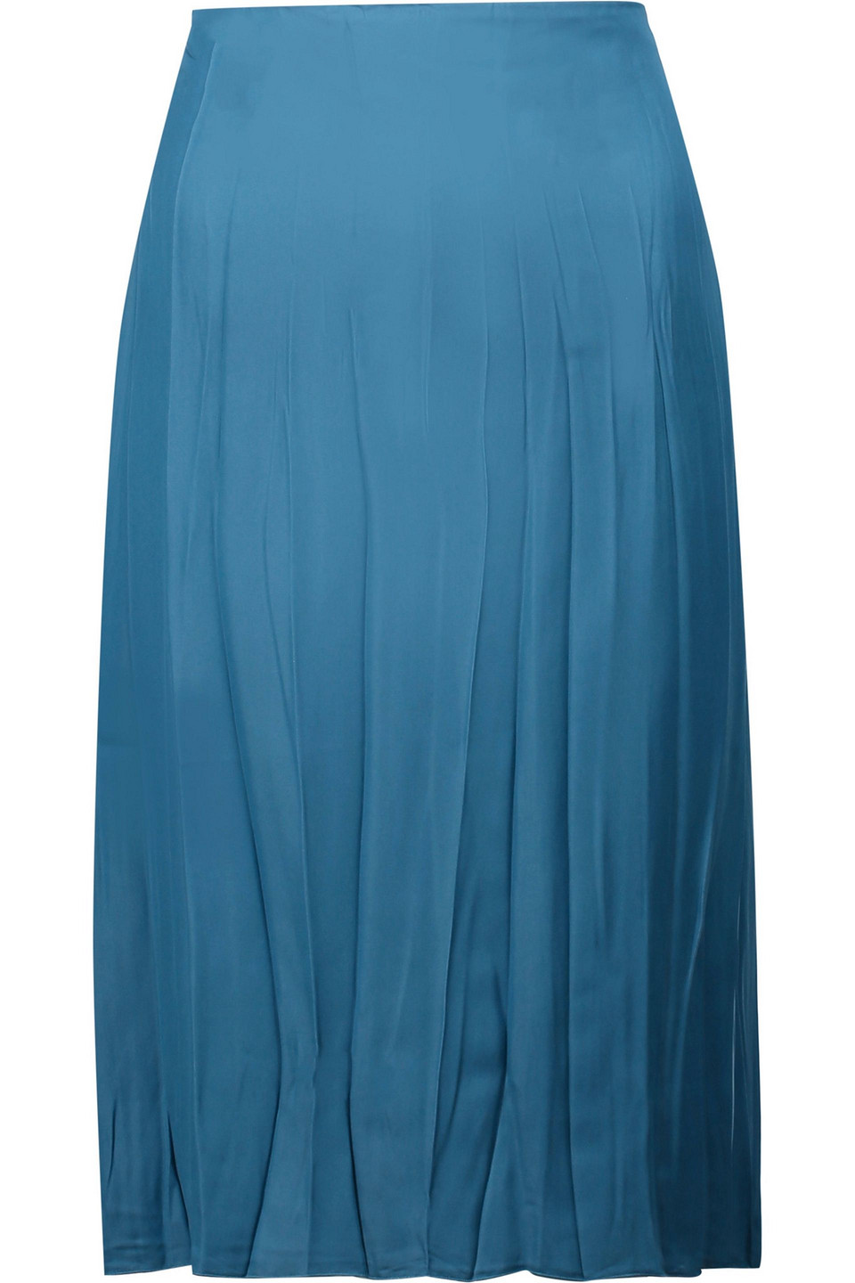 nina ricci - pleated satin skirt - blue - fr 36