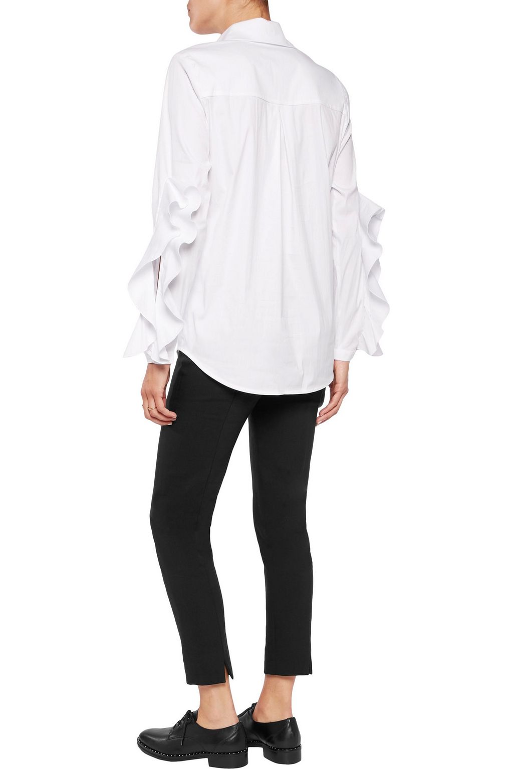 IRIS & INK Ali stretch cotton-blend shirt