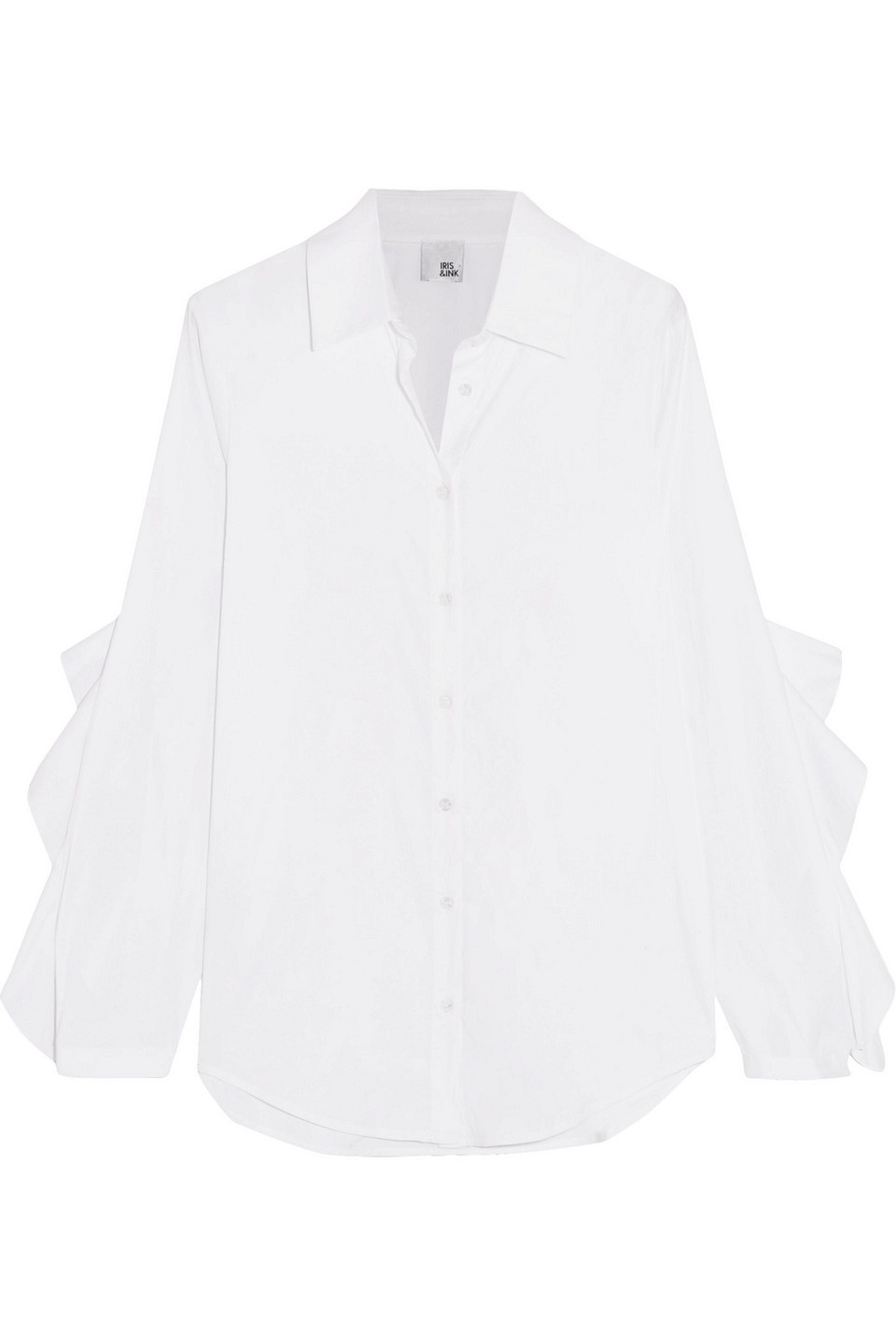 Iris & Ink Ali Stretch Cotton-blend Shirt
