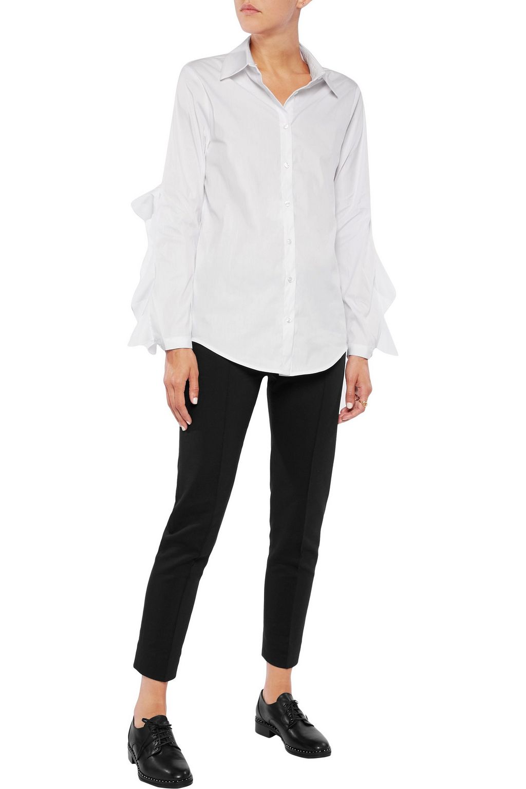 IRIS & INK Ali stretch cotton-blend shirt