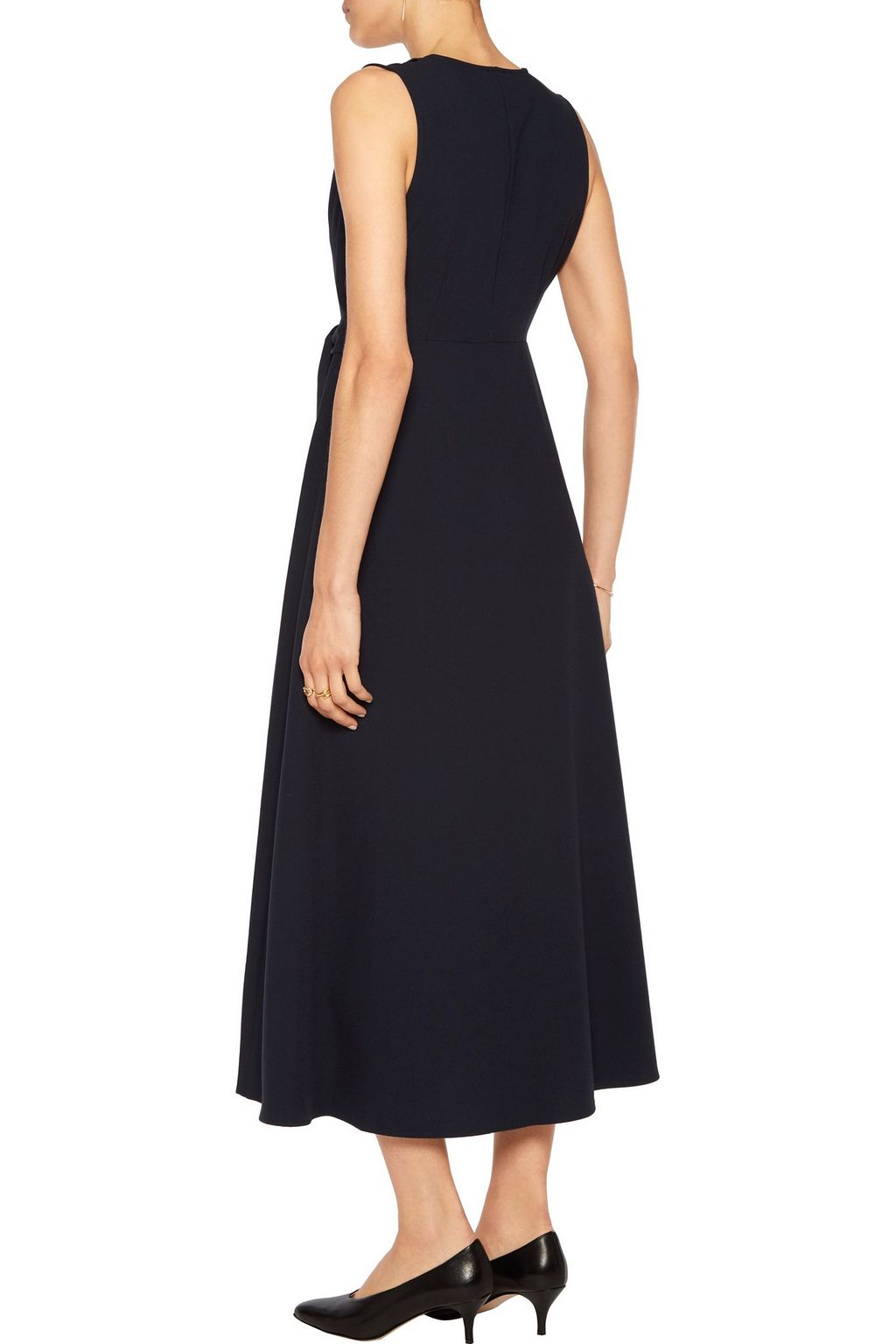 IRIS & INK Yvonne wrap-effect crepe midi dress