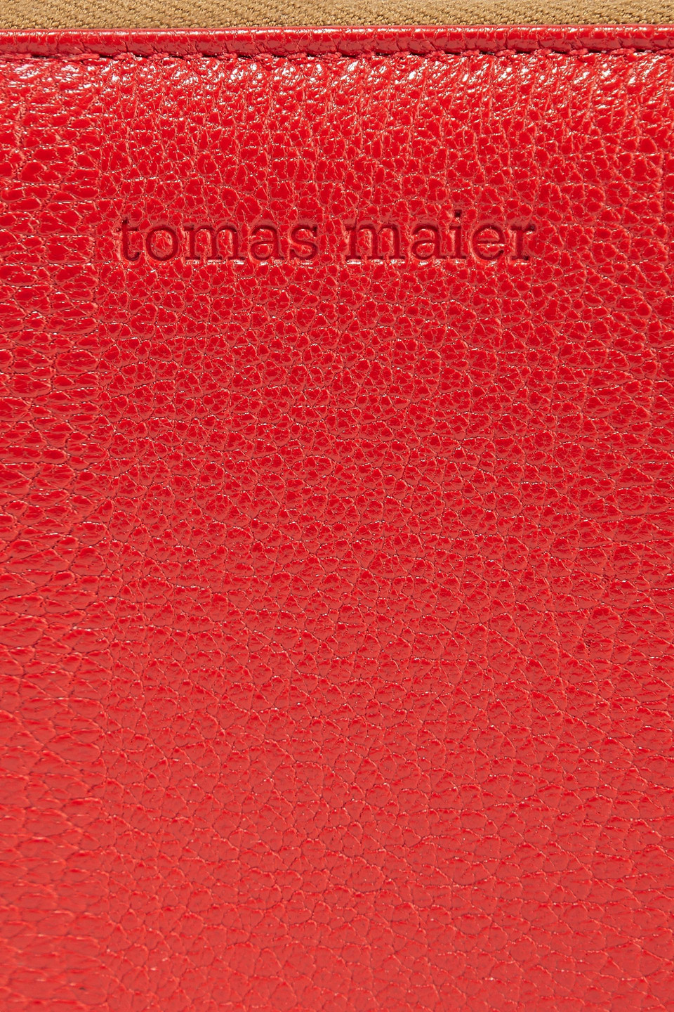Tomas Maier Textured-leather Wallet In Red