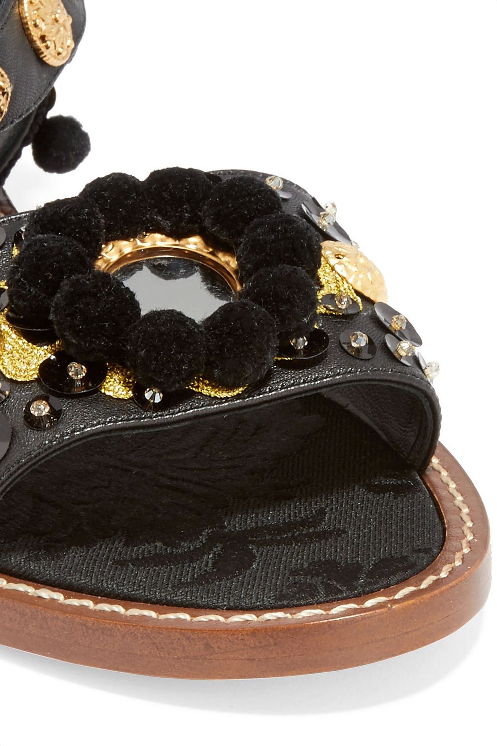 DOLCE & GABBANA Embellished leather sandals