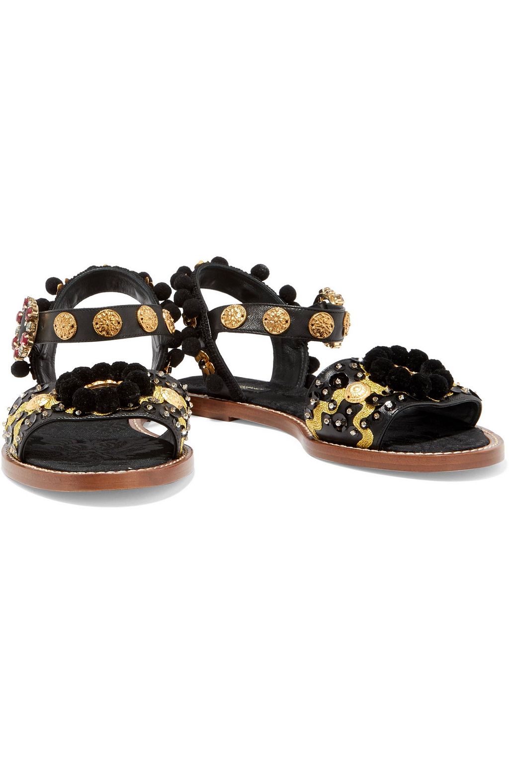 DOLCE & GABBANA Embellished leather sandals