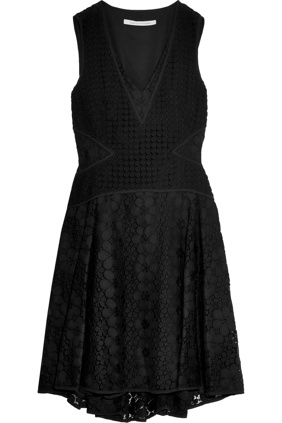 Diane von Furstenberg 2007 кружевная блузка черная