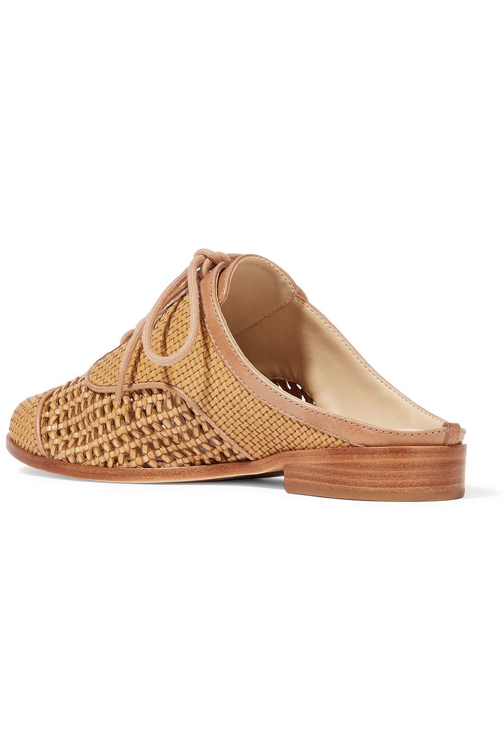 SCHUTZ Dracena woven leather slip-on brogues