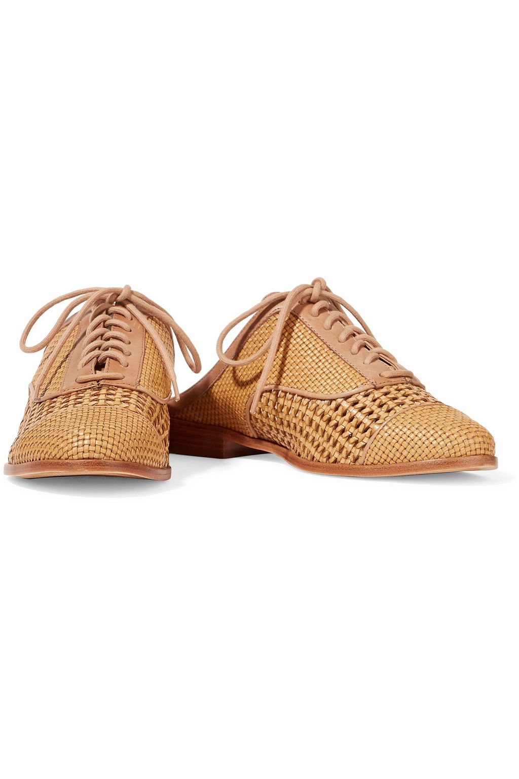 SCHUTZ Dracena woven leather slip-on brogues