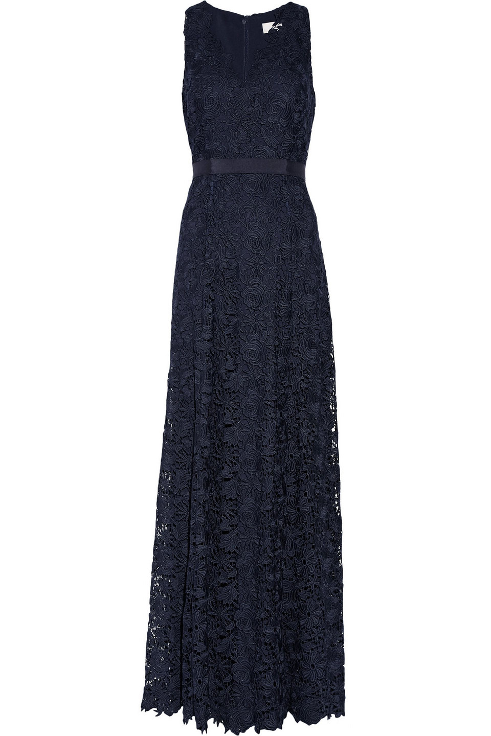 mikael aghal - guipure lace gown - blue - us 4