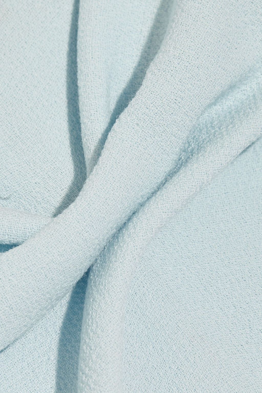 ROLAND MOURET Eugene gathered wool-crepe top