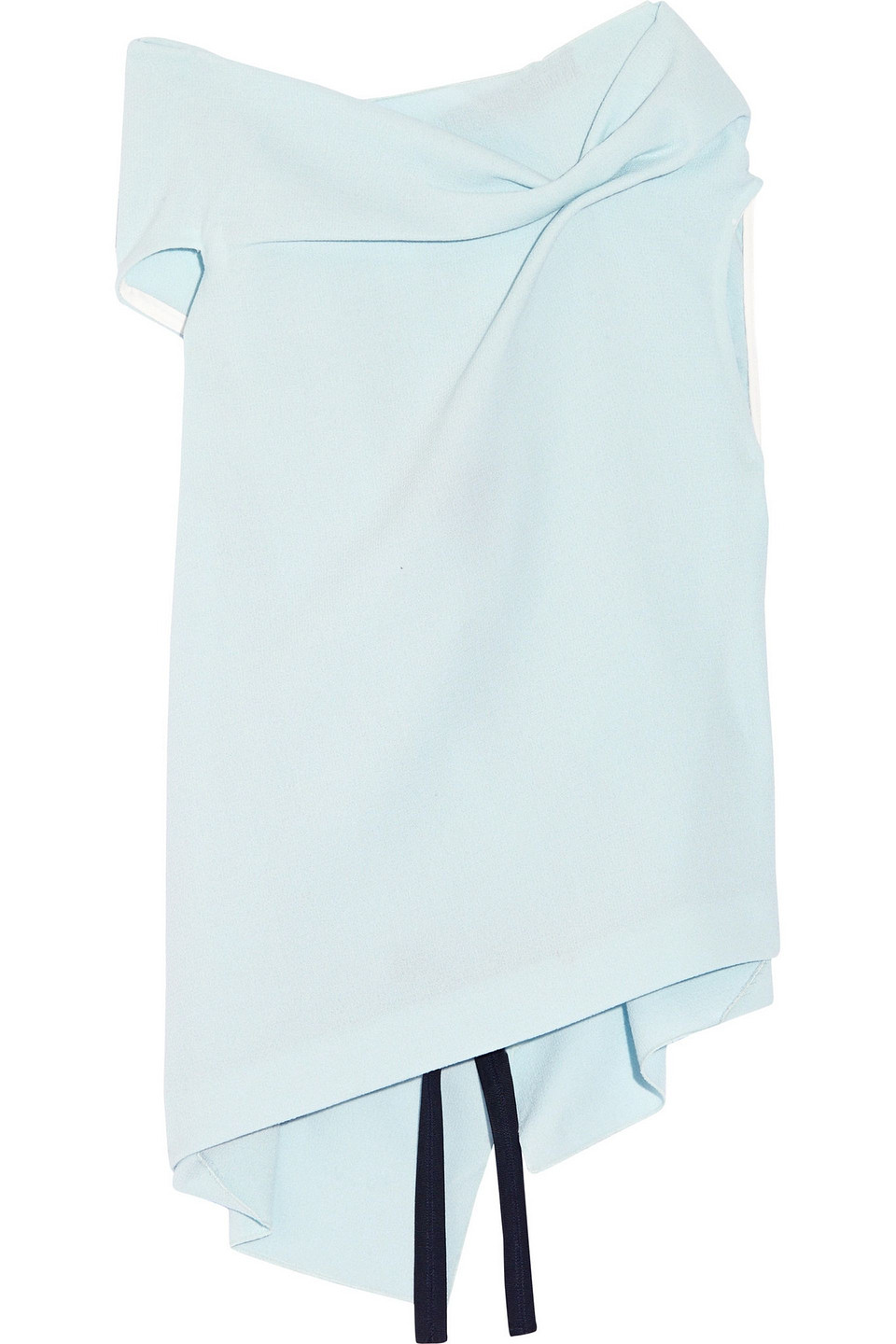 Eugene open-back wool-crepe top