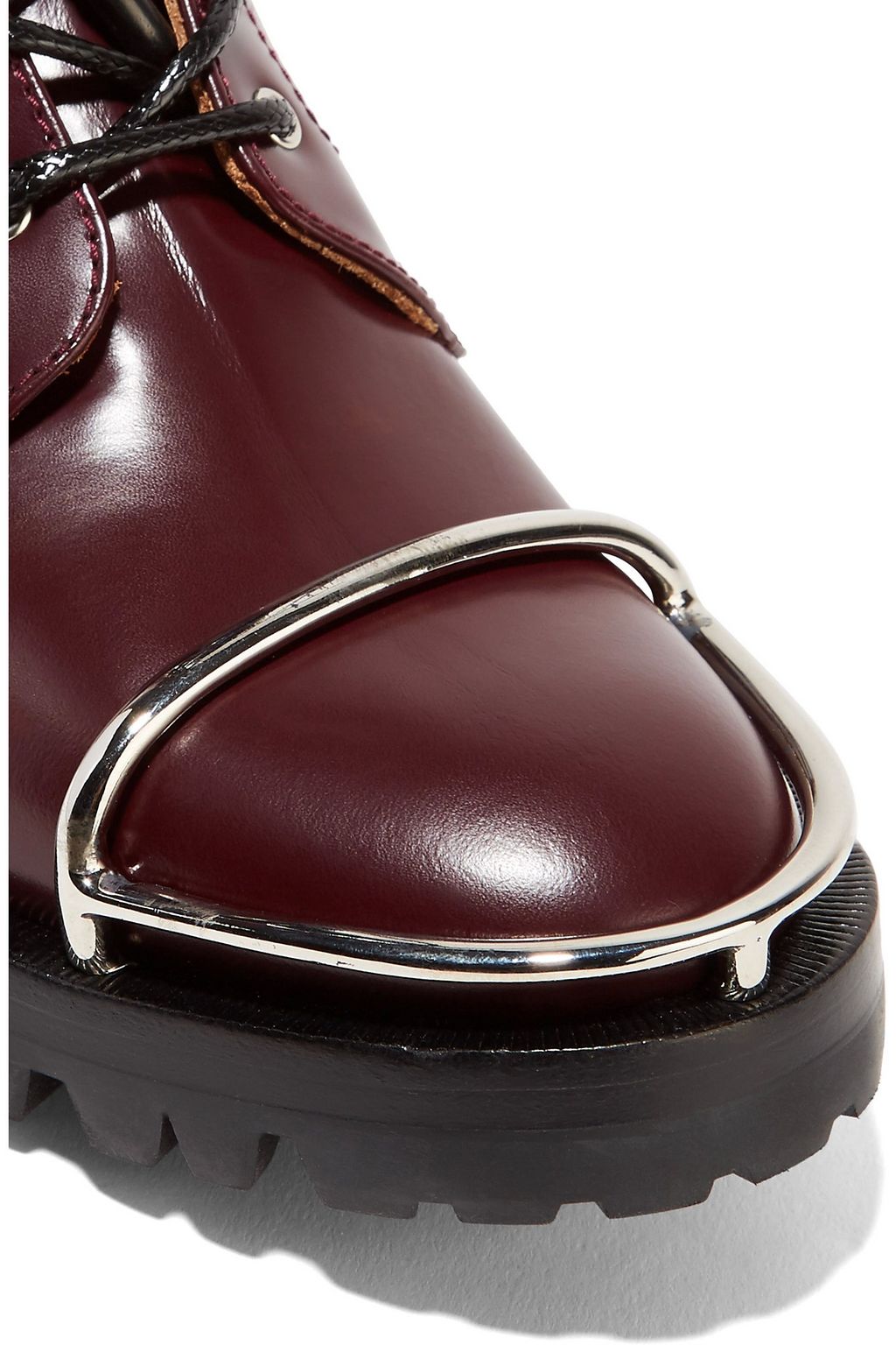 ALEXANDER WANG Lyndon embellished glossed-leather ankle boots