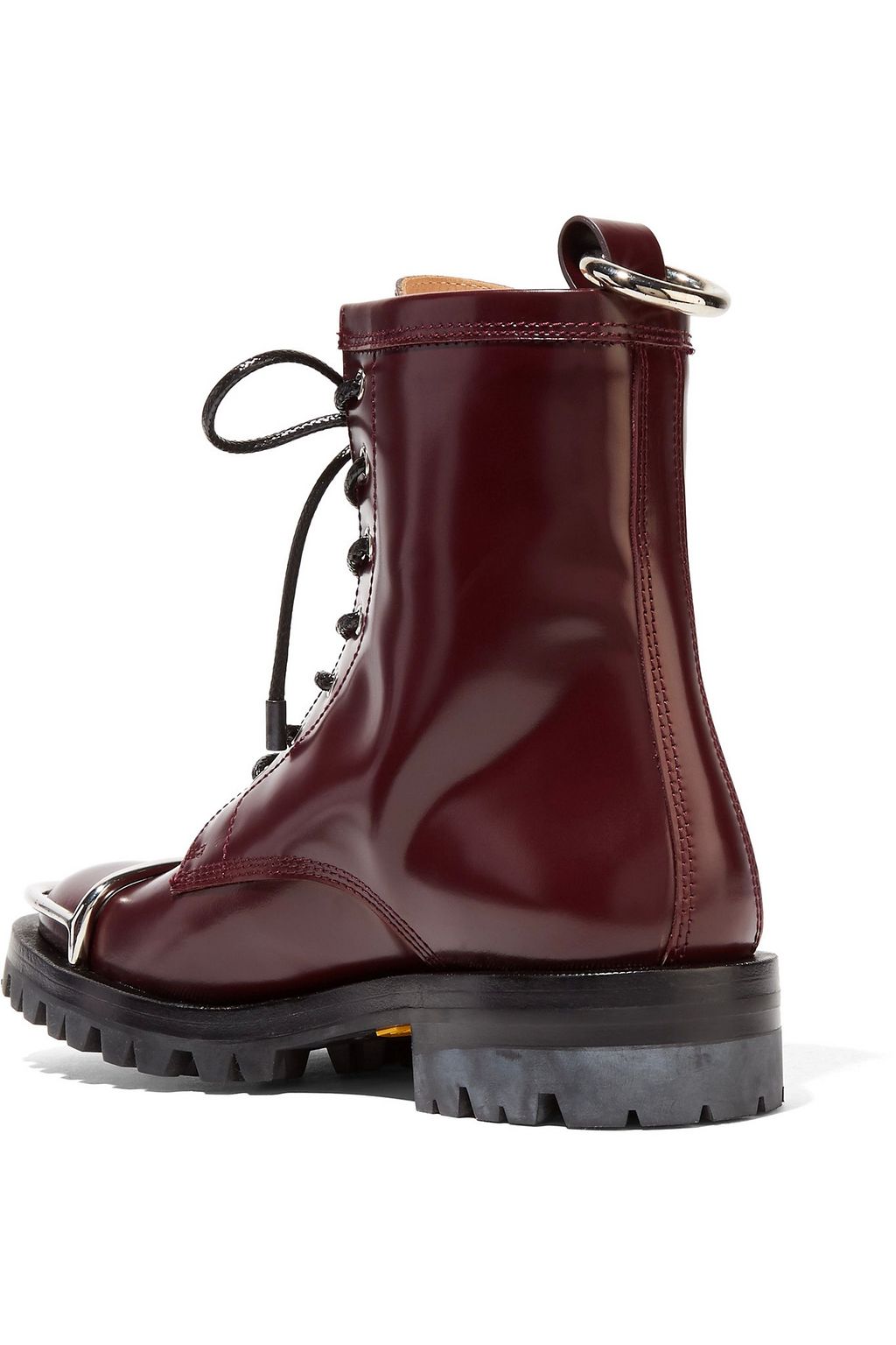 ALEXANDER WANG Lyndon embellished glossed-leather ankle boots