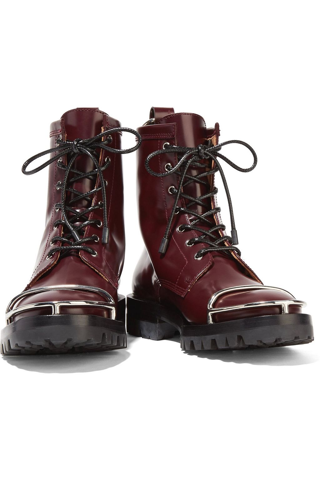 ALEXANDER WANG Lyndon embellished glossed-leather ankle boots