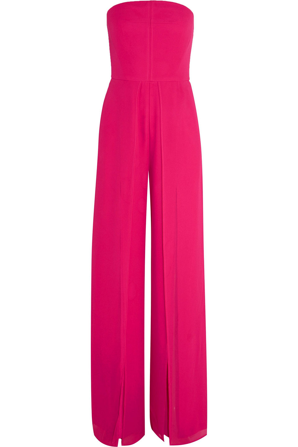 Strapless georgette jumpsuit
