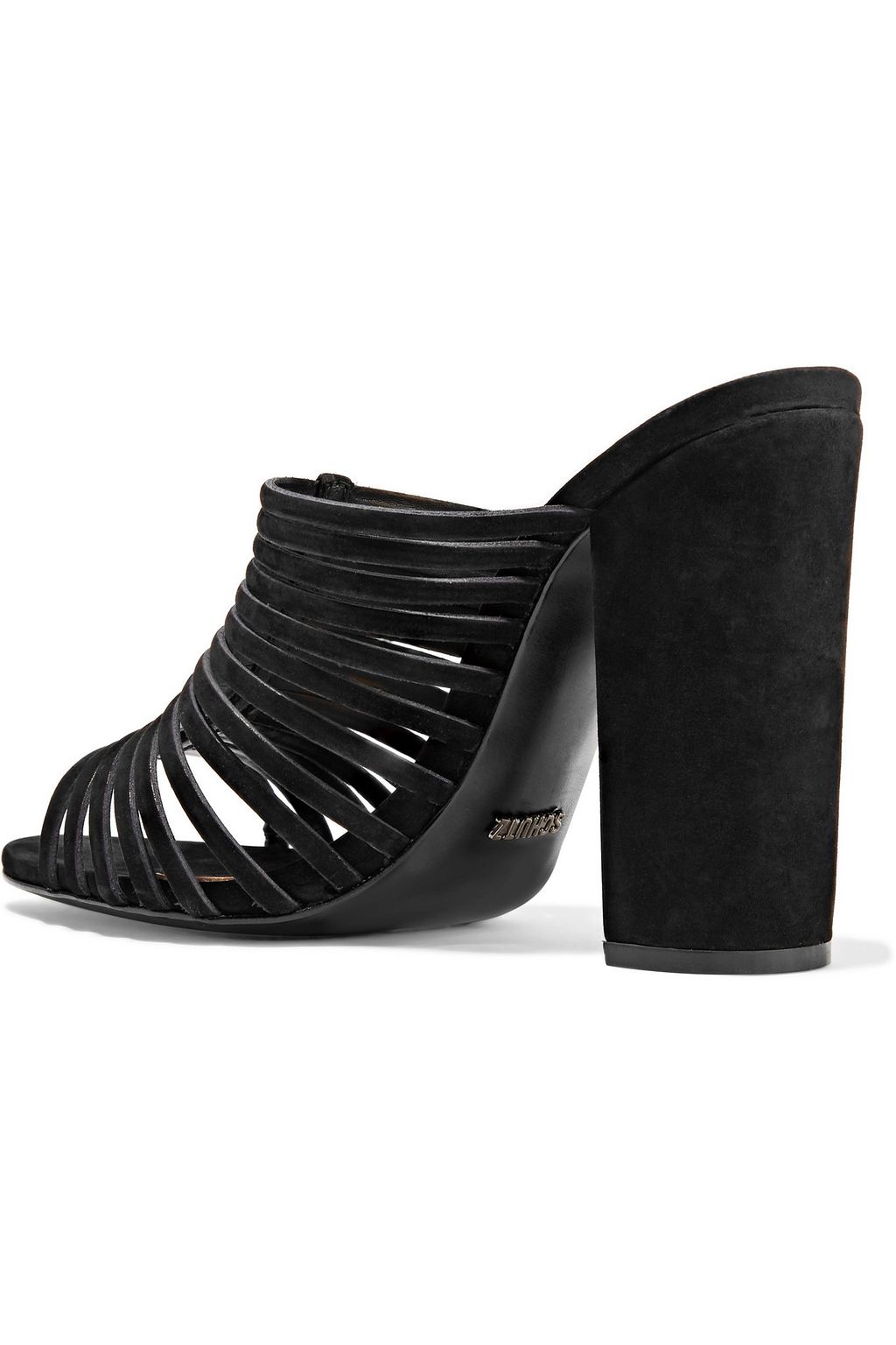 SCHUTZ Veronika cutout suede mules