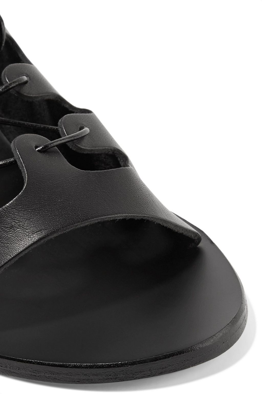 ANCIENT GREEK SANDALS Antigone lace-up leather wedge sandals