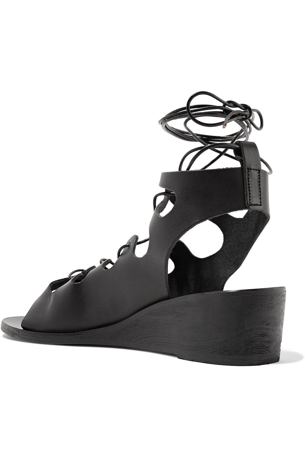 ANCIENT GREEK SANDALS Antigone lace-up leather wedge sandals