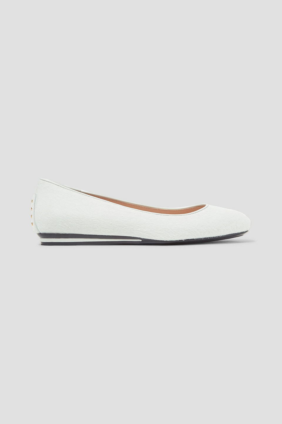 Calf hair ballet flats