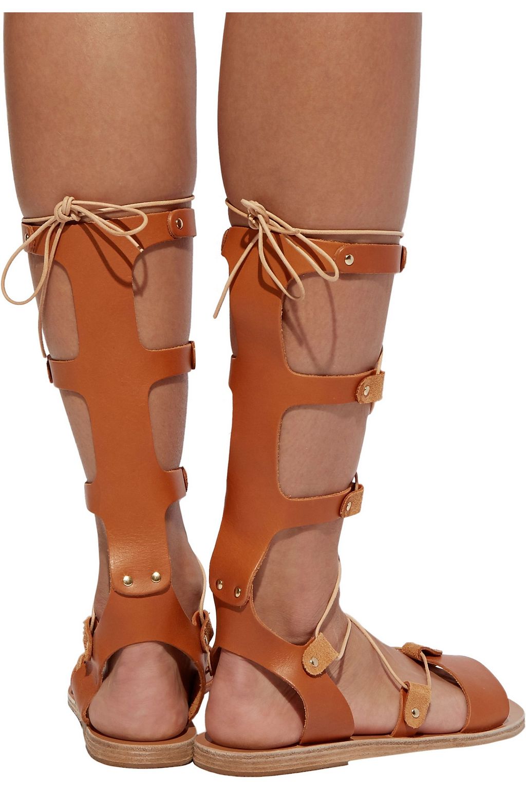 ANCIENT GREEK SANDALS Thebes lace-up calf hair sandals