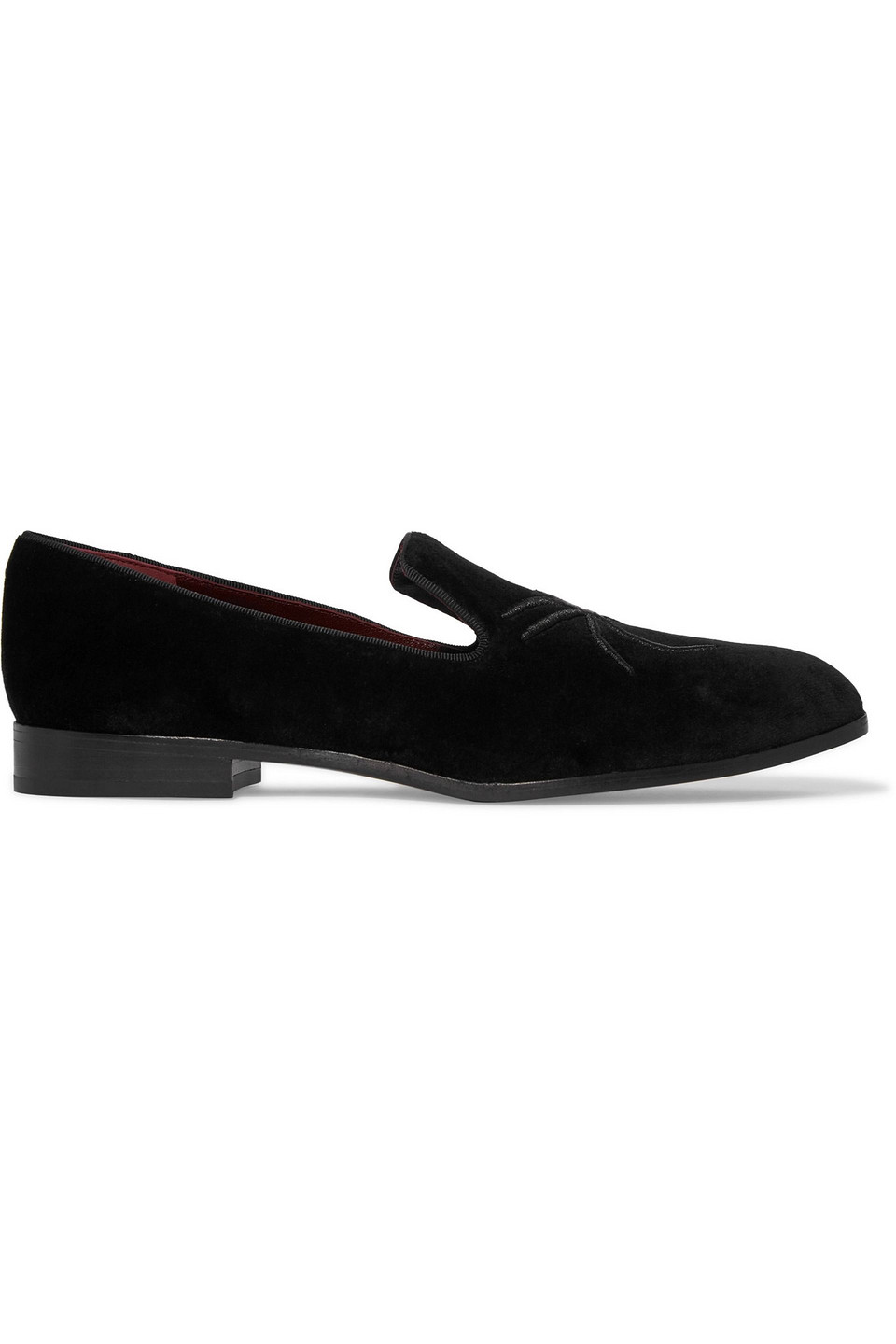 Marc Jacobs Zoe Embroidered Velvet Loafers In Pink