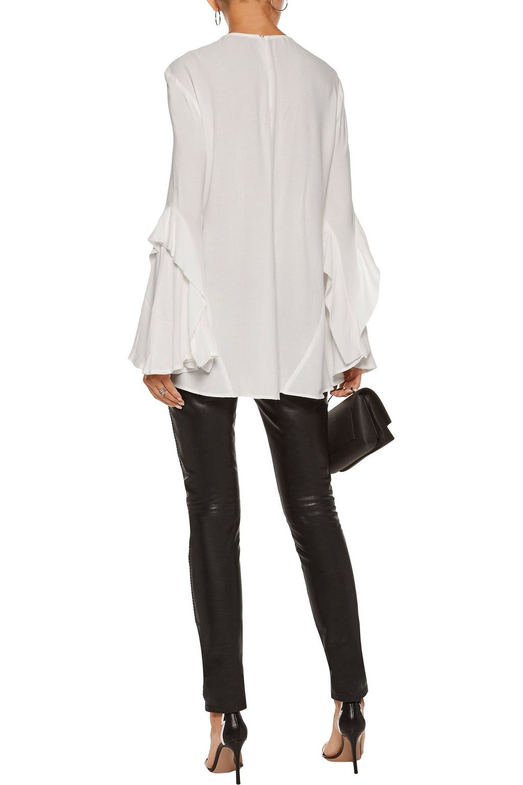 REBECCA VALLANCE Flagler ruffled crepe top