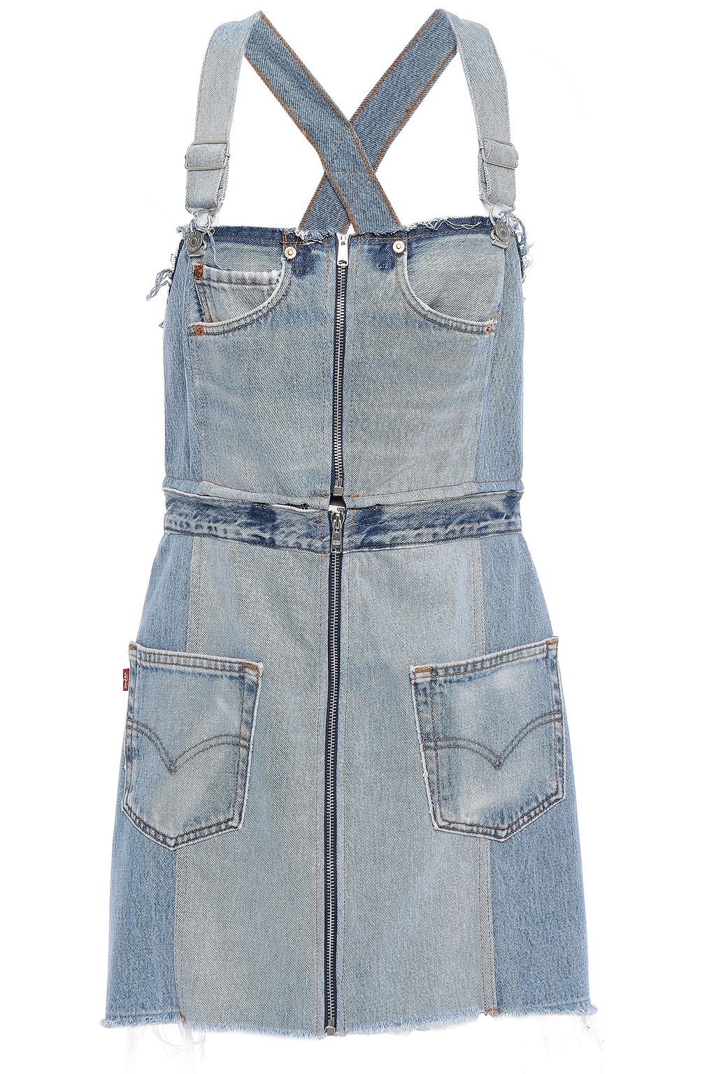 two tone denim dress