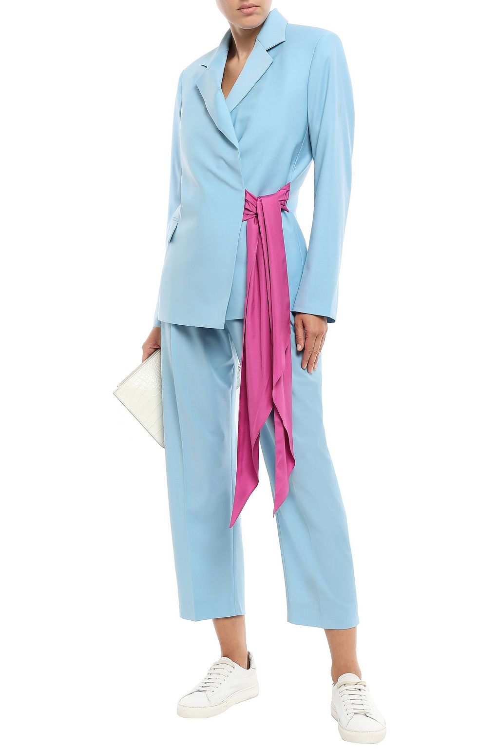ANNA OCTOBER Pleated woven wide-leg pants