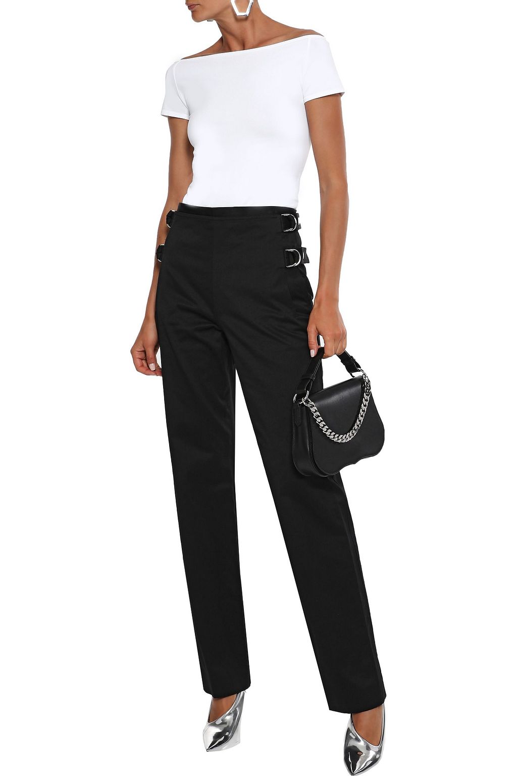 HELMUT LANG Off-the-shoulder stretch-jersey T-shirt