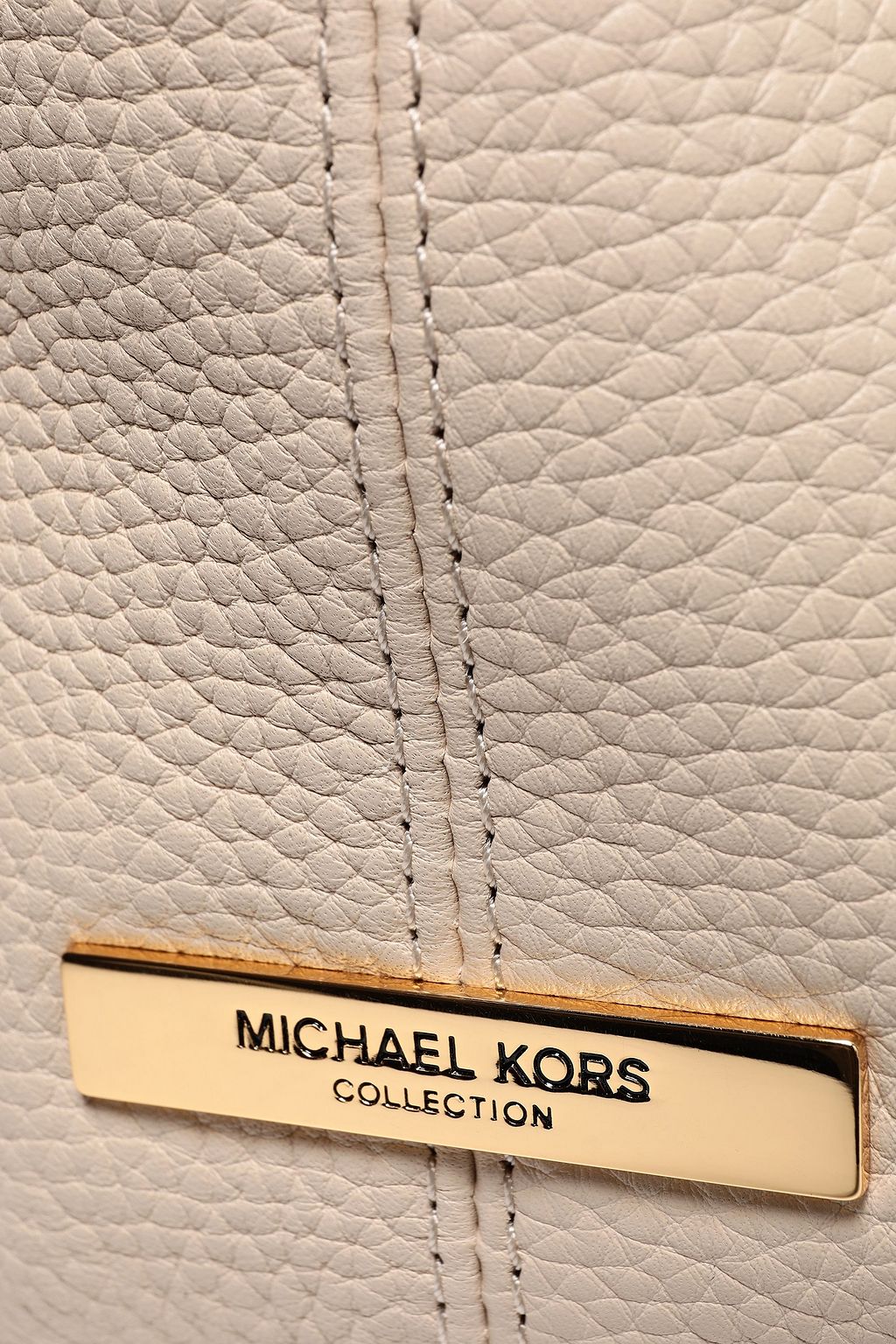 MICHAEL KORS COLLECTION Braid-trimmed textured-leather shoulder bag