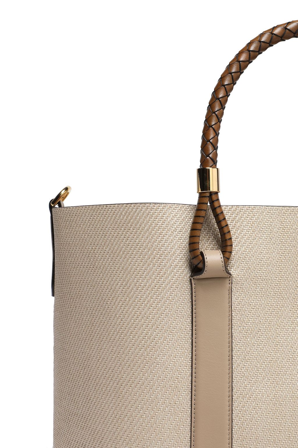MICHAEL KORS COLLECTION Leather-trimmed woven tote