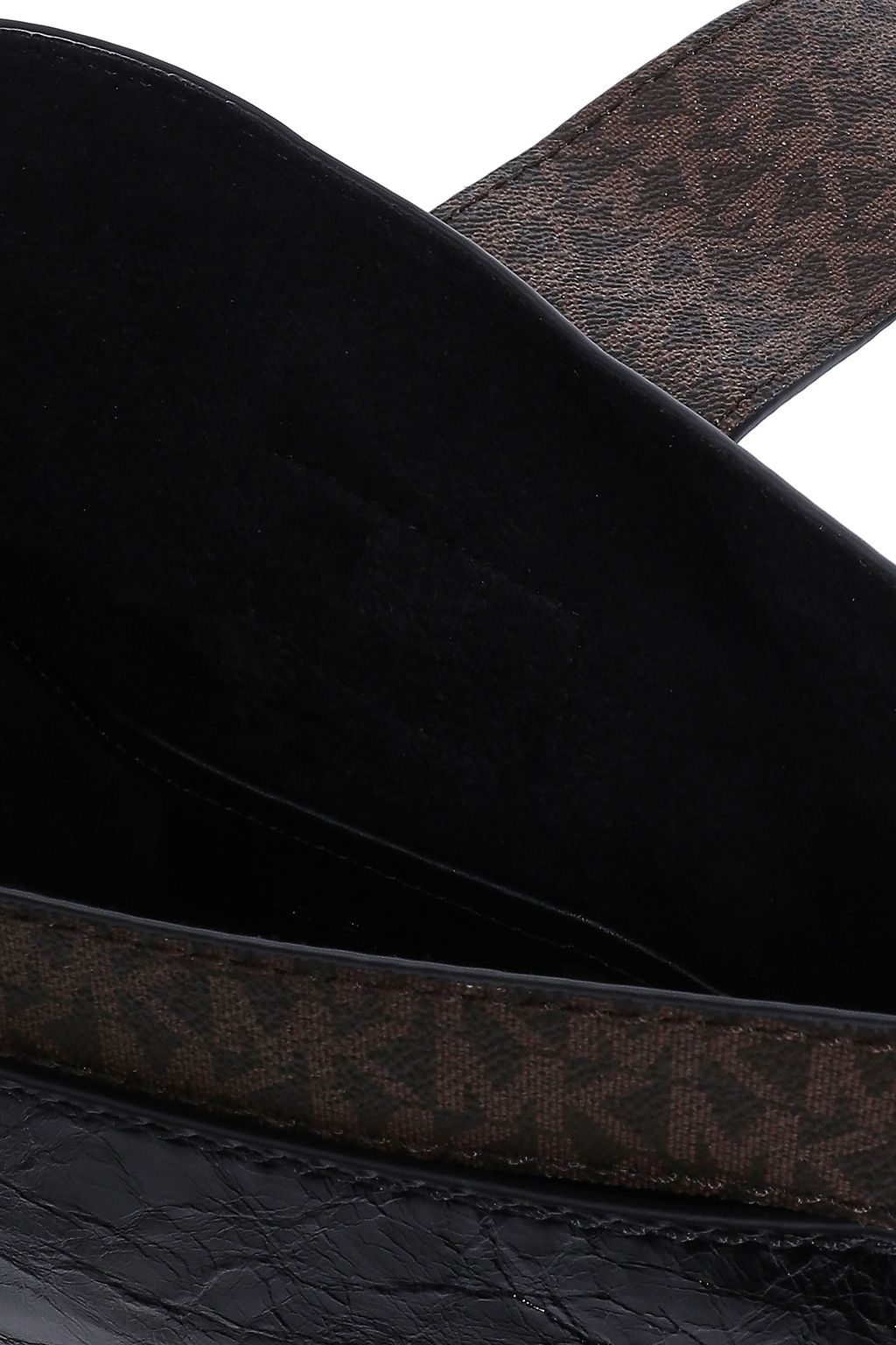 MICHAEL MICHAEL KORS Cracked and printed textured-leather shoulder bag