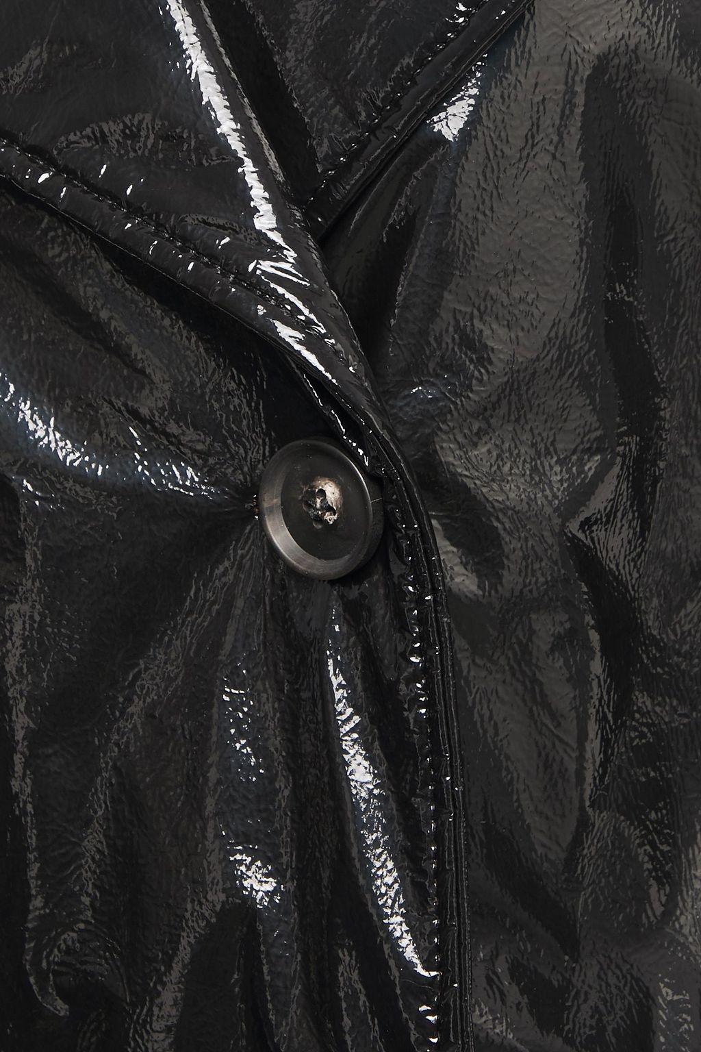 AINEA Cracked-vinyl trench coat