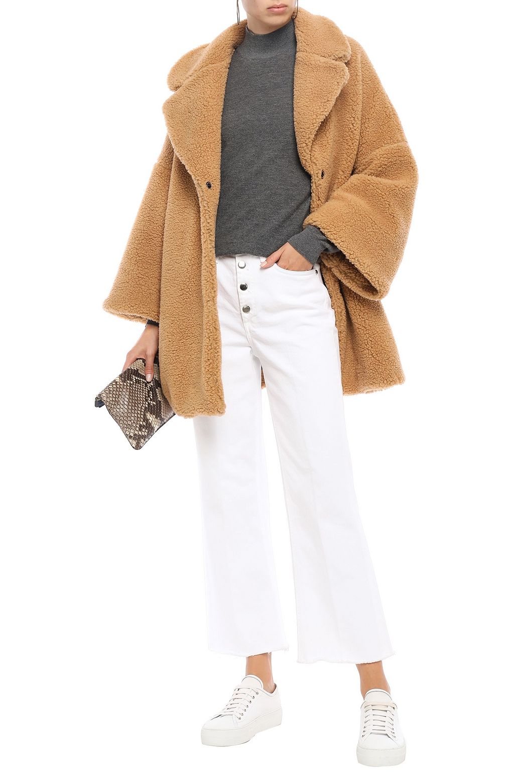 AINEA Oversized faux shearling coat