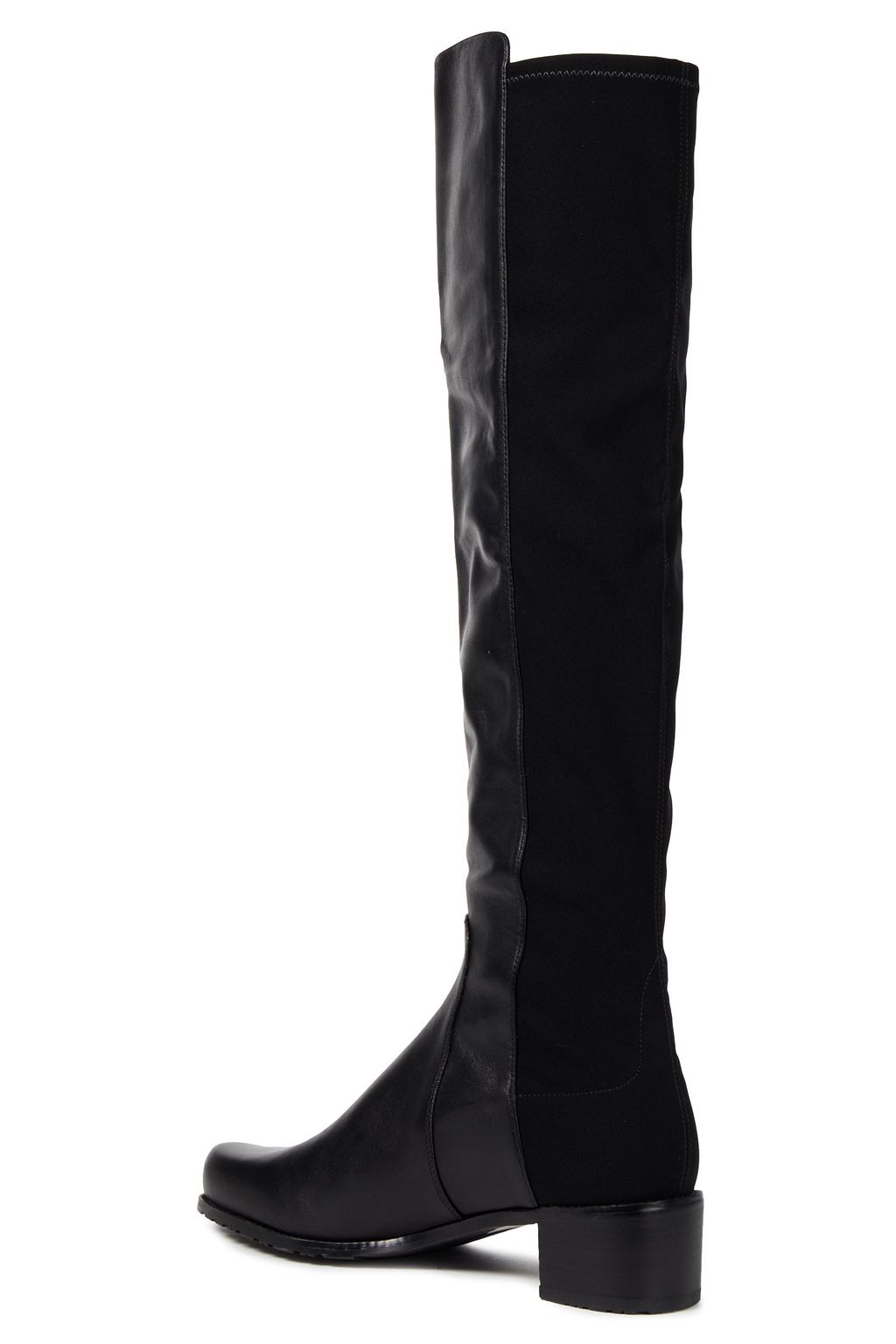 STUART WEITZMAN بوت بطول أعلى الركبة من الجلد وميكرو ستريتش