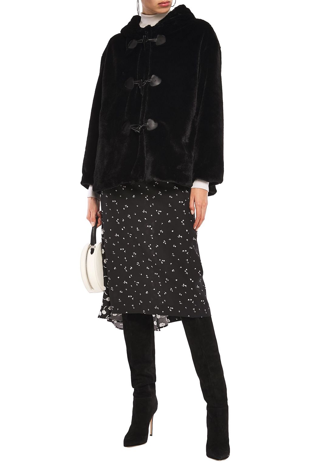 AINEA Faux fur hooded coat