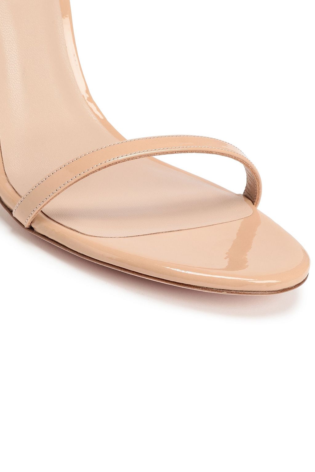 STUART WEITZMAN Embellished metallic leather sandals