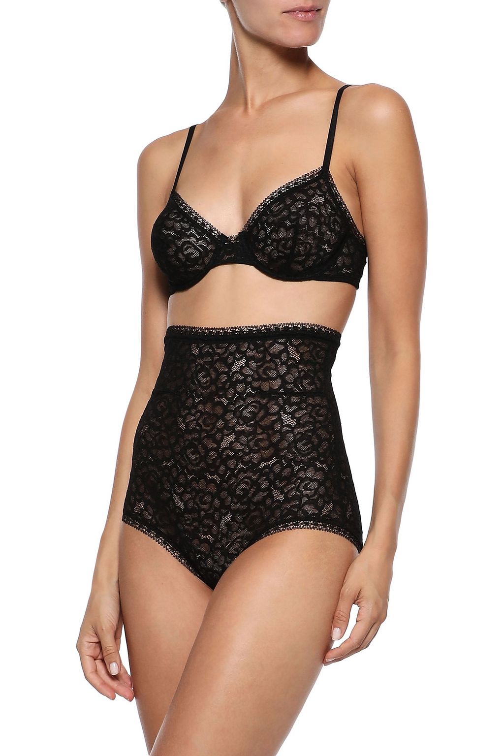 ERES Grazie satin-trimmed stretch-lace underwired bra