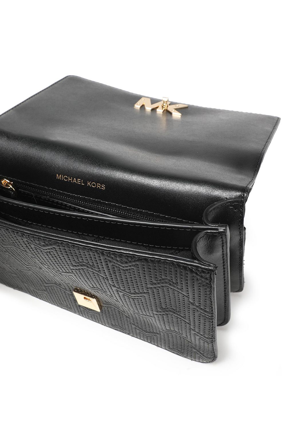 MICHAEL MICHAEL KORS Mott logoembellished quilted leather shoulder bag