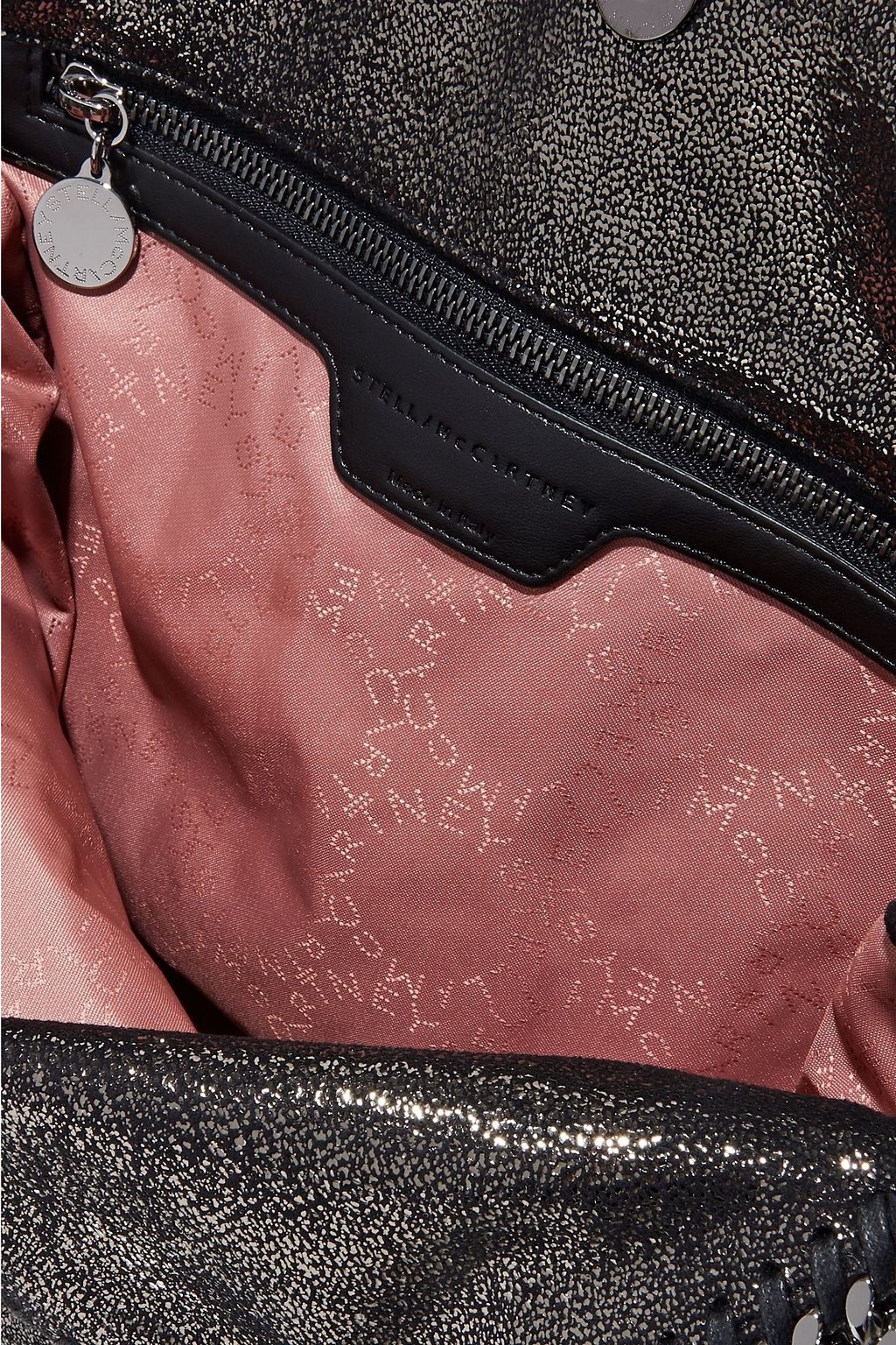 STELLA MCCARTNEY Falabella metallic faux brushed-leather tote