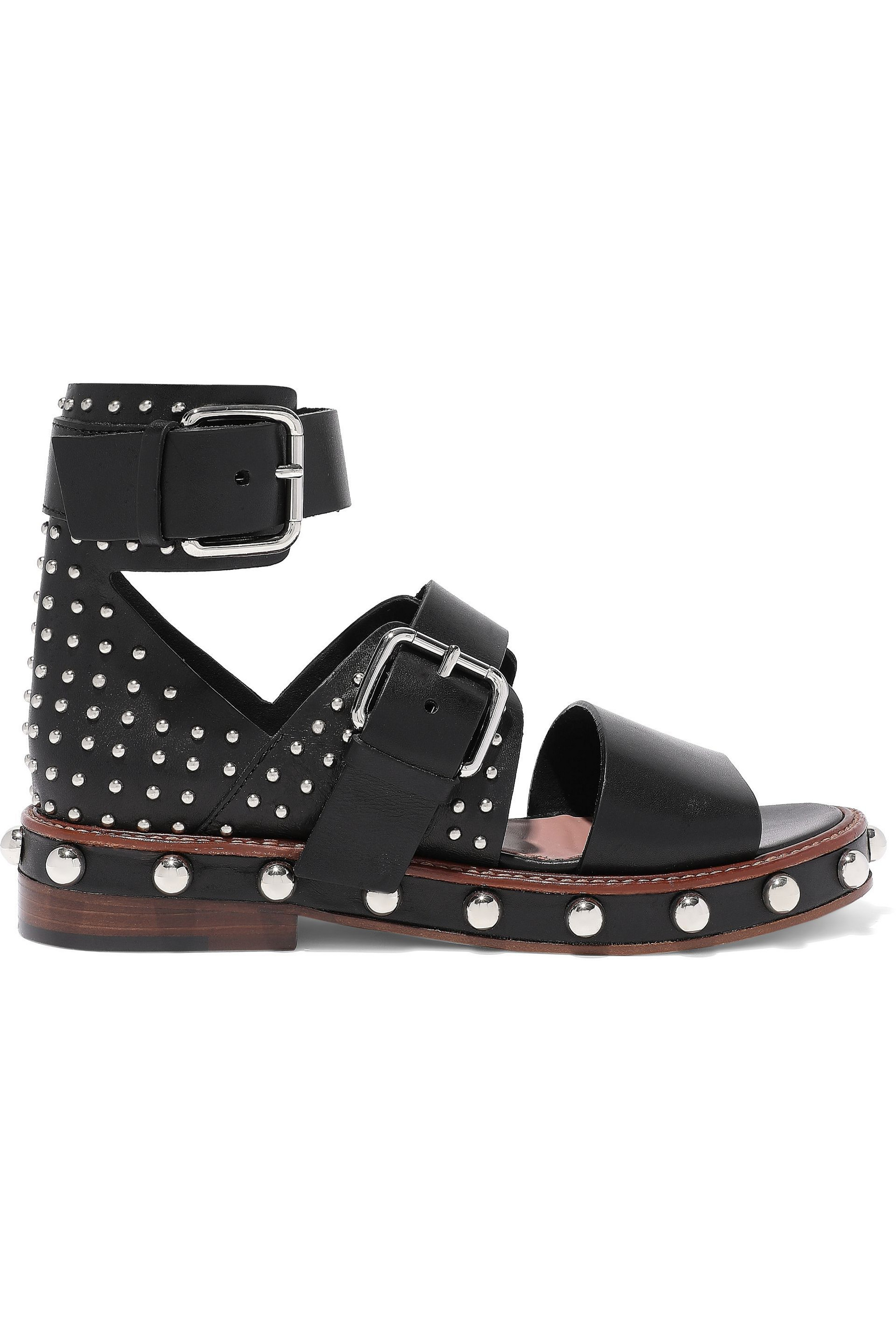 RED(V) Studded leather sandals