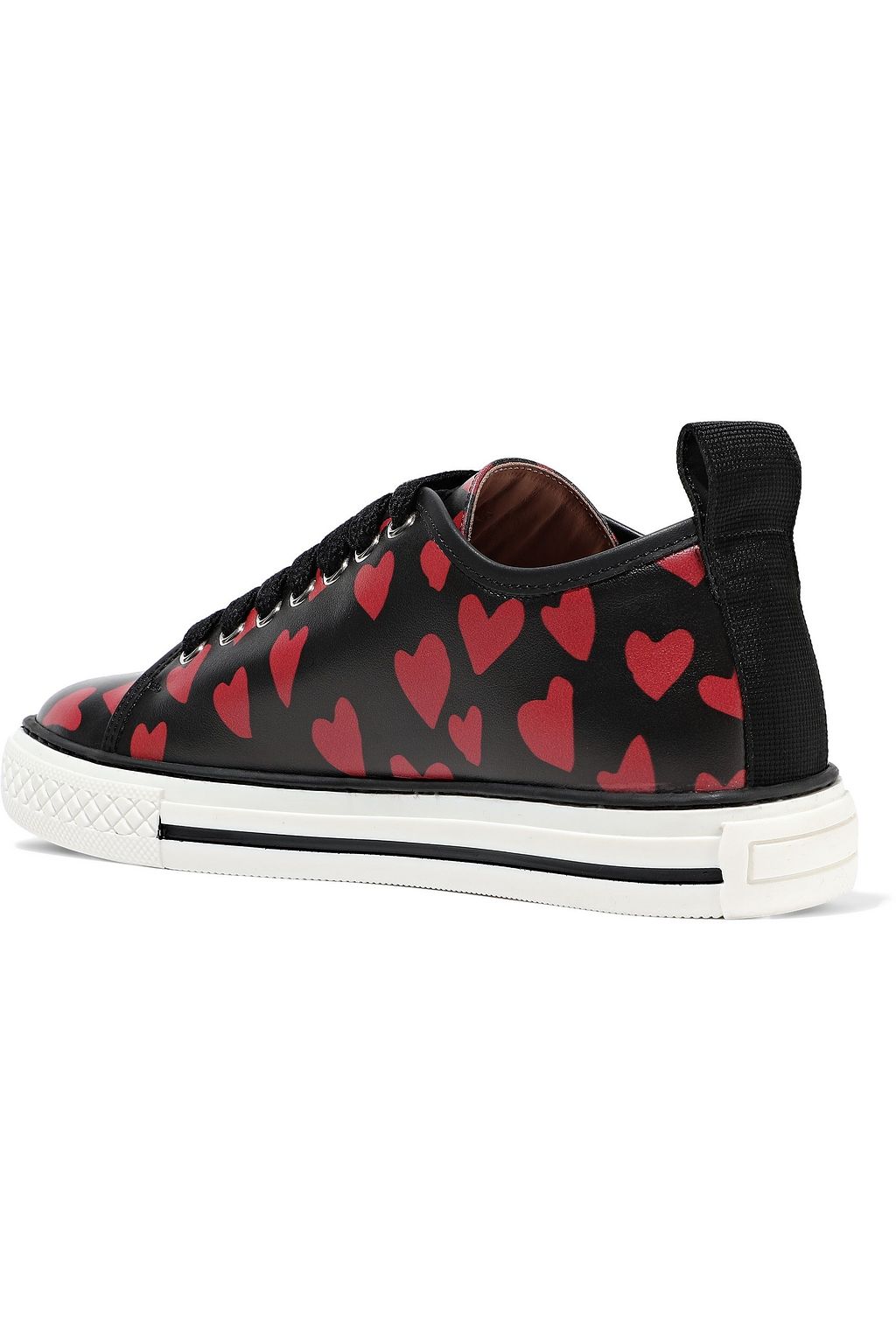 RED(V) Printed leather sneakers